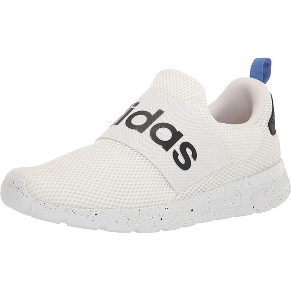 Adidas Men's Lite Racer Adapt 4.0 Running Shoe, White/White/Black, 7